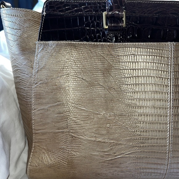 RARE BRAHMIN Anna tricolor satchel - Picture 3 of 14